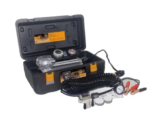 DC 12V Of 24V Zware Vulkaan Auto Luchtpomp Inflator Met Led Drukmeter Universele Dubbele Batterij Klem Luchtcompressor