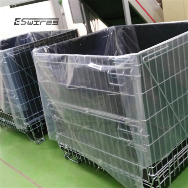 2 Way Entry High Capacity Space Saving Metal Storage Forklift Wire Zinc Warehouse Container