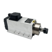 Moteur de broche refroidi par air 2,2 kW 220 V 380 V ER20 pour bois, broche carrée pour kit d'outils de machine de fraisage CNC