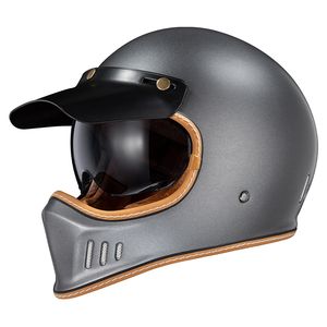 Casques de moto intégraux rétro en fibre de verre, neufs, expédiés d'usine, toutes saisons - Product Image 2