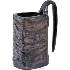 Options personnalisées 1L Natural Horn Glass Tankard Viking Horn Tumbler avec poignée 800ml Capacités 1L Coffee & Drinkware Gift - Product Image 1