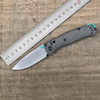 Couteau pliant Mini BM 535 avec manche en fibre de carbone, lame personnalisée à pointe tombante pour le camping et les couteaux de poche tactiques, livraison US
