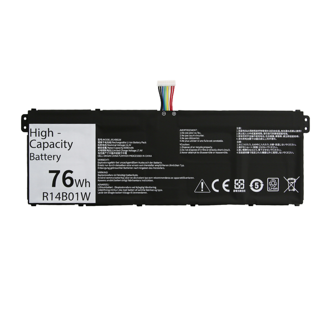 High Capacity R14B01W 76Wh 5000mAh Replacement Laptop Battery RedMibook14 XMA1901 XMA2002 XMA2012 Li-polymer Battery Pack Stock