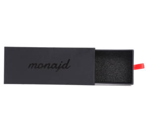 Scatola regalo in cartone goffrato Logo personalizzato di lusso scatola nera sottoveste riciclabile cassetto imballaggio presentazione elegante per speciali - Product Image 3