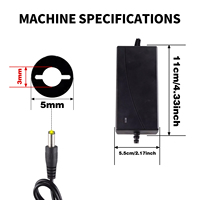 Chargeur de batterie pour outil électrique au lithium 21V 1.2A avec sortie CC, prise EU, indicateur d'état LED, jauge de niveau de charge pour batteries de perceuse sans fil