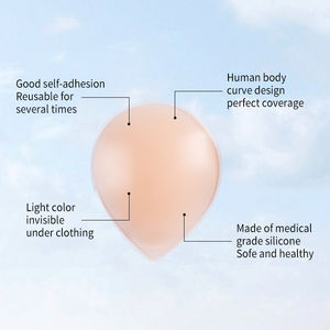 Almohadilla fina sin costuras de 3 tamaños adhesiva/no adhesiva de silicona Anti <span class=keywords><strong>Camel</strong></span> - Product Image 5