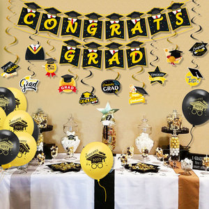 Conjunto <span class=keywords><strong>de</strong></span> decoración para fiesta <span class=keywords><strong>de</strong></span> graduación, sombrero <span class=keywords><strong>de</strong></span> Doctor, bandera, globo con abalorio en espiral, ceremonia <span class=keywords><strong>de</strong></span> graduación, <span class=keywords><strong>2022</strong></span> - Product Image 5