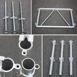 Pequeña Tarima de Madera Ajustable y Portátil para Exteriores, Plataforma de Concierto con Marco de Aluminio - Product Image 6