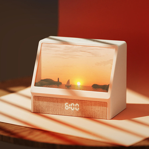 Réveil avec lumière immersive New Sunrise, 6 effets <span class=keywords><strong>lumineux</strong></span> naturels, bruit blanc, haut-parleur <span class=keywords><strong>sans</strong></span> <span class=keywords><strong>fil</strong></span>, horloge numérique LED - Product Image 1
