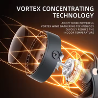 Ventilateur de refroidissement d'air intelligent USB personnalisé pour bureau, montage mural, contrôle numérique, rechargeable, ventilateur à pince pour la maison et le bureau