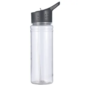 Eco-Friendly 750ml BPA FREE Gym Clear Tritan Drinking Plastic Sports Water Bottle With Straw