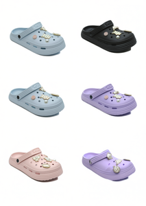 Sandali Zoccoli per Bambini con Spille Animate, Taglia 18, Viola, Scarpe Estive in EVA per Ragazze - Product Image 1