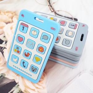 Noël sans BPA Silicone souple bricolage enfants jouet d'allaitement en forme de téléphone sucette dentition cadeau <span class=keywords><strong>pour</strong></span> <span class=keywords><strong>les</strong></span> nouveau-nés - Product Image 4