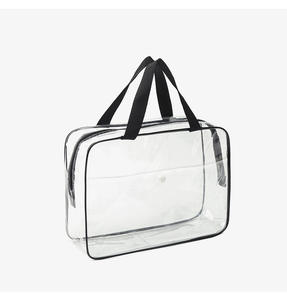 Bolsa de maquillaje cosmético a la moda para mujer, personalizada, de PVC transparente, pequeña, impermeable para artículos de tocador, monedero de viaje con patrón de caramelo - Product Image 3