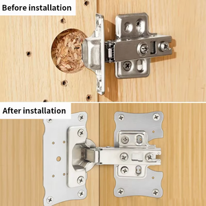 Plaque de réparation de charnière de meuble en acier inoxydable de haute qualité avec vis, installation facile - Product Image 5