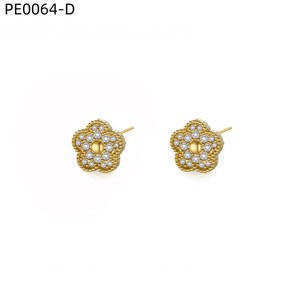 Boucles d'oreilles tendance avec clous CIRCONIRA PE0064 pour femmes, bijoux de haute qualité - Product Image 2