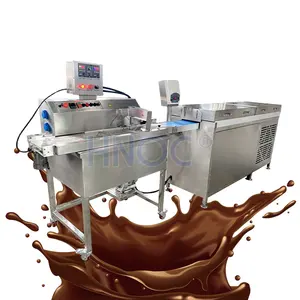 Mini Automatic Date Chocolate Wafer Coating Snack Bar 40 Cm Cooling Tunnel Supplier Chocolate Enrobe Line