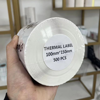 Etiquetas Térmicas Adhesivas de Papel Termosensible de 4*6 Pulgadas (100*150 mm) Directo de Fábrica, Impresión Personalizada de Códigos de Barras, Rollo de Etiquetas Adhesivas