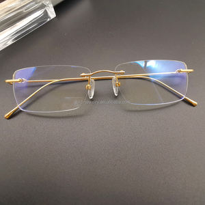 AU75018kリアルイエローゴールドメガネ良質ソリッドゴールドハイジュエリー長方形男性眼鏡卸売 - Product Image 2