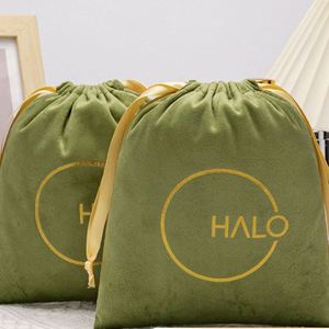 Fashion Luxury Women's Velvet <b>Drawstring</b> <b>Pouch</b> Velvet Dust <b>Pouch</b> Bag Velvet Jewelry Gift Storage <b>Pouch</b> With Silk Ribbon - Product Image 3