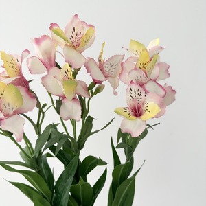 KEWEI 1671 <span class=keywords><strong>Fleur</strong></span> artificielle réaliste <span class=keywords><strong>Alstroemeria</strong></span> (lys péruvien) à longue tige en soie, fournisseur d'or, pour centre de table de mariage - Product Image 2