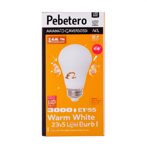หลอดไฟ LED เปเบเทโร 1W 3000K E14 23x55 แสงสีขาวอบอุ่นขนาดเล็กสำหรับใช้ภายในอาคาร - Product Image 2