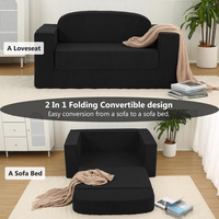 Sofá Cama Extensible de Tela, Estilo Contemporáneo para Sala de Estar, Sofá Reversible Inflable para Hotel o Apartamento