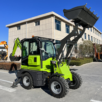 Chargeuse sur pneus compacte mini diesel 4x4 entièrement hydraulique certifiée CE pour la construction routière et l'entretien municipal