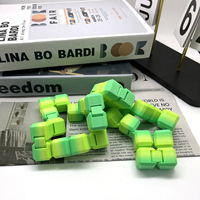Vashine Cube Infini Imprimé en 3D, Jouet Sensoriel Flexible Anti-Stress et Concentration, PLA Soie Arc-en-ciel, Décoration de Bureau, Cadeau Apaisant