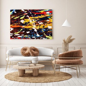 Living Room <strong>Mural</strong> Wall Modern <strong>Painting</strong> - Handmade Gold Leaf Abstract Hotel Artwork - Wall Art Oil <strong>Painting</strong> <strong>on</strong> <strong>Canvas</strong> - Product Image 4