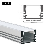 Profilé d'aluminium encastré monté en Surface pour bande Led, 17.4x12MM, haute qualité, lampe à Induction