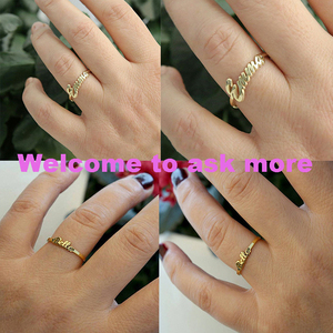 Anelli Personalizzati in Acciaio Inossidabile Dazgirl, Stile Vintage, Multicolore, per Matrimoni e Fidanzamenti, con <span class=keywords><strong>Nomi</strong></span>, per Donne - Product Image 2