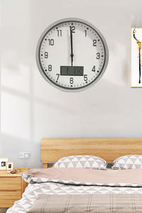 Thermomètre en plastique de 12 pouces <span class=keywords><strong>Horloge</strong></span> <span class=keywords><strong>murale</strong></span> Lcd Horloges murales numériques avec température - Product Image 5