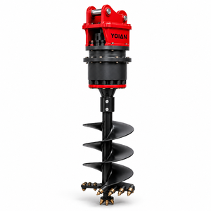 Earth <b>Auger</b> for 1-50T Excavator Hydraulic Post Hole Digger <b>Drill</b> 1871N.m Torque CE Certified Excavator Drilling Attachment - Product Image 6