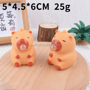 Llavero de PVC con diseño de animales de dibujos animados para niños, juguete creativo antiestrés de burbujas pequeñas para apretar, unisex, para edades de 2 a 4 años, venta al por mayor. - Product Image 3