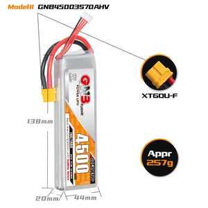 GNB สำหรับแบตเตอรี่ LiPo 4500mah 3S 11.4V 70C 140C LiHV XT60 RC 300 รอบการใช้งาน สำหรับรถบังคับวิทยุและเรือบังคับวิทยุ - Product Image 3