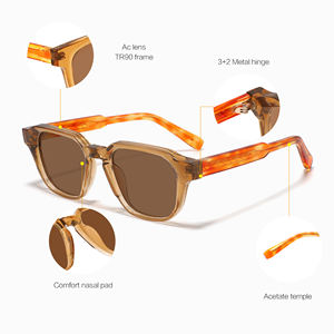 2025ผู้ผลิตขายส่งแว่นกันแดดโพลาไรซ์กรอบ TR90ย้อนยุคแว่นกันแดดแฟชั่นกรอบสี่เหลี่ยม - Product Image 2