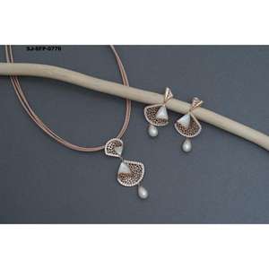 Best High Quality white Necklace and earrings <b>Set</b> In bulk price designer Wholesale Collection Price - Product Image 1