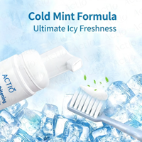 Mousse dentifrice blanchissante à la menthe, nettoyage en profondeur, éliminateur de taches, format voyage, produit d'hygiène bucco-dentaire