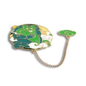 ที่คั่นหนังสือโลหะทรงกลมเคลือบสีเขียวลายการ์ตูนดีไซน์คลาสสิกพร้อมสายโซ่ - Product Image 2