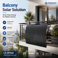 Panneau solaire flexible 120W monocristallin ETFE, module solaire léger pour camping-car, caravane, bateau, yacht, toit courbé
