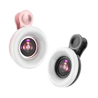 חדש נייד טלפון למלא אור 15X מאקרו עדשה נייד Selfie LED טבעת פלאש אור טלפון Selfie מנורת אוניברסלי טבעת קליפ אור