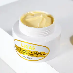 OEM天然黄色韩国化妆品 (新款) 光滑发光抗衰老保湿美白维生素c面部面霜