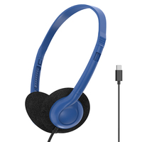 Headphone Youngrun Y0123 untuk Maskapai Penerbangan, Headphone Sekolah Ringan Berkabel di Atas Telinga untuk Penggunaan di Pesawat