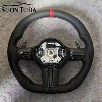 Volante de coche modelo M, completamente en cuero con costuras rojas para BMW F10 F20 F30 F31 F90 F12 F13 F92 F93 F26 F48 F49 F35 F44 F45