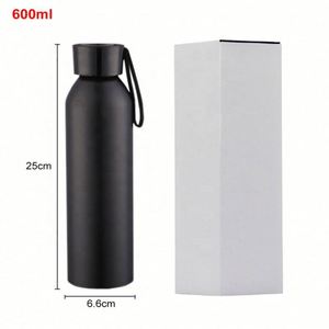 Nouvelle bouteille d'eau en aluminium de 600 ml, sans BPA, de qualité alimentaire, pour le cyclisme, le sport et les voyages, avec bouchon à vis - Product Image 4