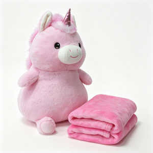 Custom Pink <b>Unicorn</b> Plush <b>Backpack</b> with PP Cotton Filling Unisex - Product Image 3