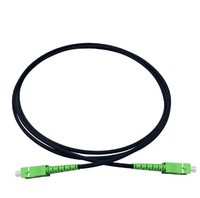 Kabel Drop Fiber Optik Standar SC APC Simplex SM SMF ZBL 1F yang Diperkuat 4.8mm Fiber Patch