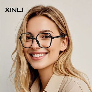 Gafas de Lectura Progresivas con Filtro de Luz Azul para Mujer XINLI2140, con Patrón Geométrico, Diseño Elegante para Computadora, Lentes TAC de Aro Completo - Product Image 1