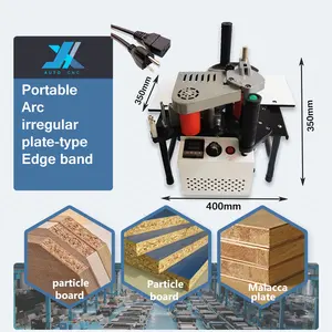 110V 220V Small Mini Manuelles Handkurven-Trimmen Kanten verklebung Doppelseitiges Kleben Tragbare Kantenbander-Holz bearbeitungs maschine